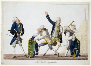The Flipped Clothes, c.1815 (gravura colorida à mão) de French School