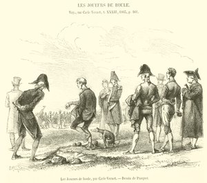 The Ball Players (gravura) de French School