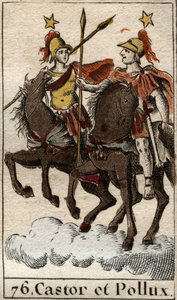 The Dioscuri Castor and Pollux (Dioskouroi) From "Mythologie de la jeunesse" de Pierre Blanchard 1803. de French School