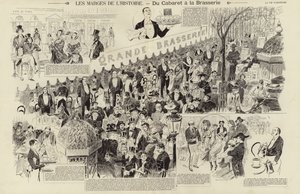 As margens da história, do Cabaré à Brasserie (gravura) de French School
