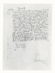 Carta de Francisco I da França ao Parlamento de Bordeaux de French School