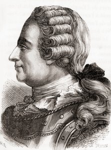 Tenente-general Jean-Baptiste Vaquette de Gribeauval, de Les Merveilles de la Science, publicado por volta de 1870 (gravura) de French School