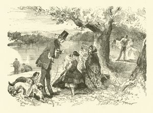 Vida na Inglaterra: vendedor de cães no Hyde Park (gravura) de French School