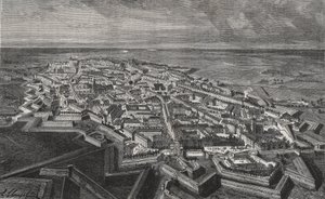 Cidade de Lille no norte da França - gravura em "La France illustree: geographie, histoire, administration statistique" de V.A. Malt-Brown. 1884 de French School