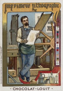 Impressora de litografia de French School