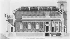Secção transversal longitudinal da igreja Saint-Philippe-du-Roule, Paris de French School