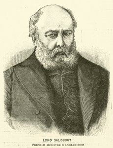 Lord Salisbury, primeiro-ministro britânico (gravura) de French School