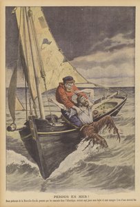 Perdidos no mar! (cor litho) de French School
