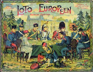 Loto Europeen, versão francesa do jogo da Lotto para crianças, c.1900 de French School