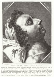 Louis-Michel le Peletier, Marquês de Saint-Fargeau, político revolucionário francês, 1793 de French School