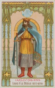 Louis II, rei carolíngio da França de 877-879 de French School