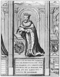 Luís II de Bourbon, Duque de Montpensier (litho) de French School