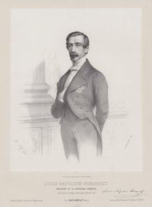 Luís Napoleão Bonaparte, Presidente da República Francesa, c1848 (litografia) de French School