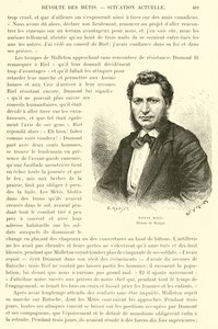 Louis Riel, político canadense e líder do povo Metis das pradarias canadenses de French School
