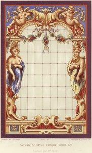 Vitral estilo Louis XIII de French School