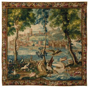 Tapeçaria dos "portos marítimos" de Luís XIV Beauvais, c.1700 de French School