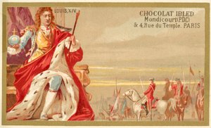 Luís XIV da França (chromolitho) de French School