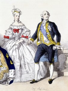 Luís XVI e Maria Antonieta - em "La Monarchie francaise en estampes de French School