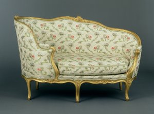 Louis XV Esculpido Giltwood Veilleuse, c.1750 (giltwood e estofados esculpidos) de French School