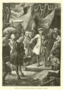 Luís XV e o embaixador da Holanda de French School