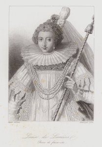 Luísa de Lorena, Rainha Consorte de Henrique III da França (gravura) de French School