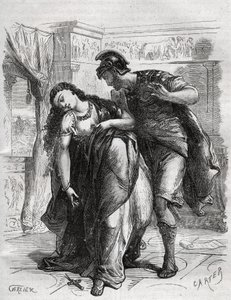 A morte de Lucrece: Lucrece (Lucrezia, Lucretia, senhora romana do século VI a.C.) foi vítima de violência por seu primo Sextus Tarquin, o filho de Tarquin, o Soberbo. Ela cometeu suicídio diante de seu marido, Lucius Tarquinius Collatinus, conhecido como  de French School