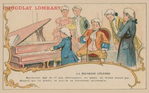 Ludwig van Beethoven tocando piano aos 17 anos de French School