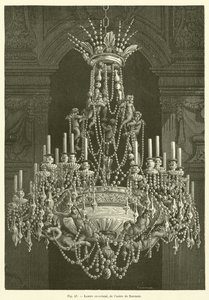 Candelabro de cristal da fábrica Baccarat (gravura) de French School