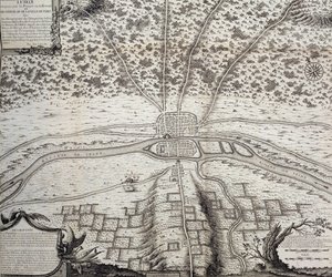 Lutetia ou o segundo plano de Paris nos séculos 4 e 5 dC, 1722 de French School