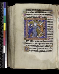 MS 300 f.212v, Terce, do Saltério e Horas de Isabella de França, Paris, c.1265-70 (caneta e tinta e têmpera em pergaminho) de French School