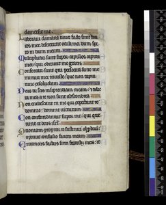 MS 300 f.71r, do Saltério e Horas de Isabella de França, Paris, c.1265-70 (caneta e tinta e têmpera sobre pergaminho) de French School