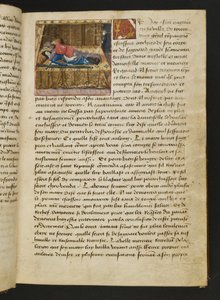 MS Hunter 252 012r Página da Hundred News News, c.1461-62 de French School