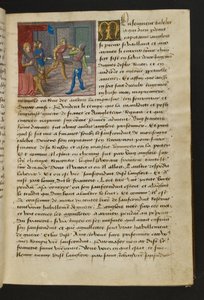 MS Hunter 252 014r Página da Hundred News News, c.1461-62 de French School