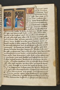 Página de MS Hunter 252 050r das notícias de cem notícias, c.1461-62 de French School