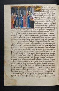 MS Hunter 252 062v Página da Hundred News News, c.1461-62 de French School