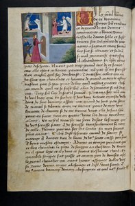 MS Hunter 252 072v Página da Hundred News News, c.1461-62 de French School