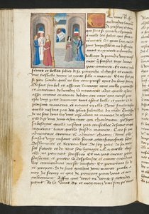 MS Hunter 252 105v Página de Notícias de Cem Notícias, c.1461-62 de French School
