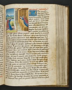 MS Hunter 252 Página de 112r de Notícias de Cem Notícias, c.1461-62 de French School