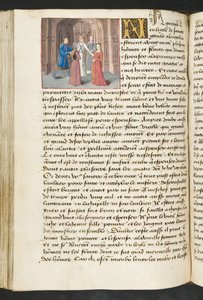 MS Hunter 252 Página de 120 páginas de notícias de cem notícias, c.1461-62 de French School