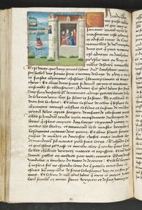 MS Hunter 252 127v Página de Notícias de Cem Notícias, c.1461-62 de French School