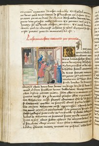 MS Hunter 252 132v Página de Notícias de Cem Notícias, c.1461-62 de French School