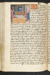 MS Hunter 252 134v Página de Notícias de Cem Notícias, c.1461-62 de French School