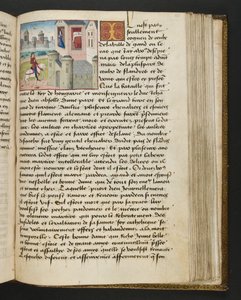 MS Hunter 252 151r Página de Notícias de Cem Notícias, c.1461-62 de French School