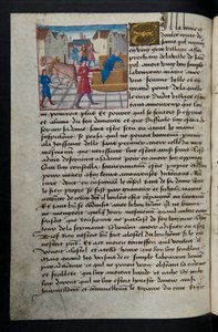MS Hunter 252 157v Página de Notícias de Cem Notícias, c.1461-62 de French School