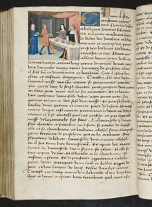 MS Hunter 252 Página de 173 páginas da notícia de cem notícias, c.1461-62 de French School