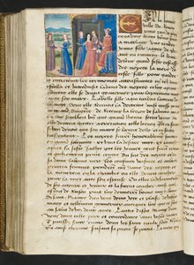 MS Hunter 252 177v Página de Notícias de Cem Notícias, c.1461-62 de French School