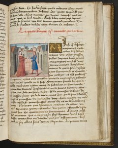 MS Hunter 252 Página 185r de Notícias de Cem Notícias, c.1461-62 de French School