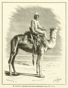 M Foureau, explorador das dunas do Saara (gravura) de French School