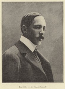 M Santos-Dumont (gravura) de French School
