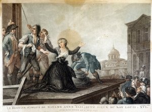 Madame Anne Elisabeth, irmã do Rei Luís XVI (1764-1793), guilhotina de French School
